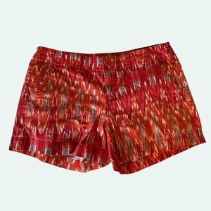 CALVIN KLEIN JEANS Shorts Ikat Coral Multi Pre-loved Cotton Chinos Size 4